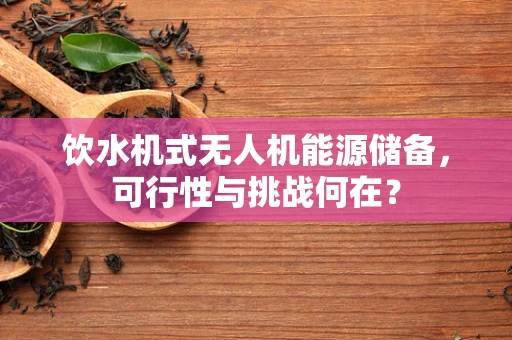 饮水机式无人机能源储备，可行性与挑战何在？