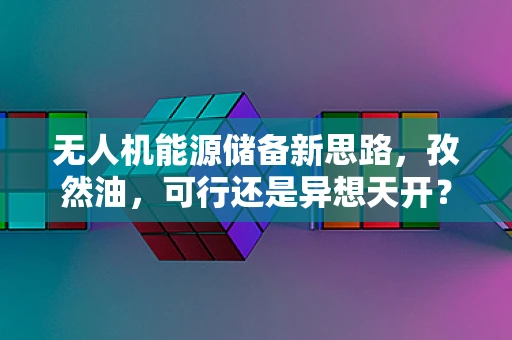 无人机能源储备新思路，孜然油，可行还是异想天开？