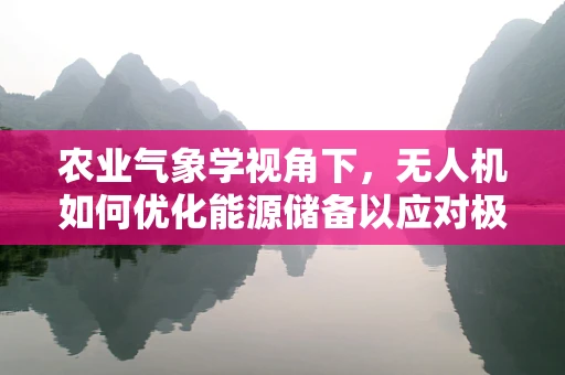 农业气象学视角下，无人机如何优化能源储备以应对极端天气？